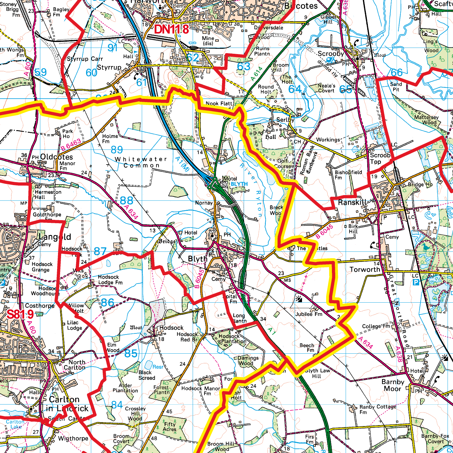 Sheffield - S - Postcode Sector Map (G7)