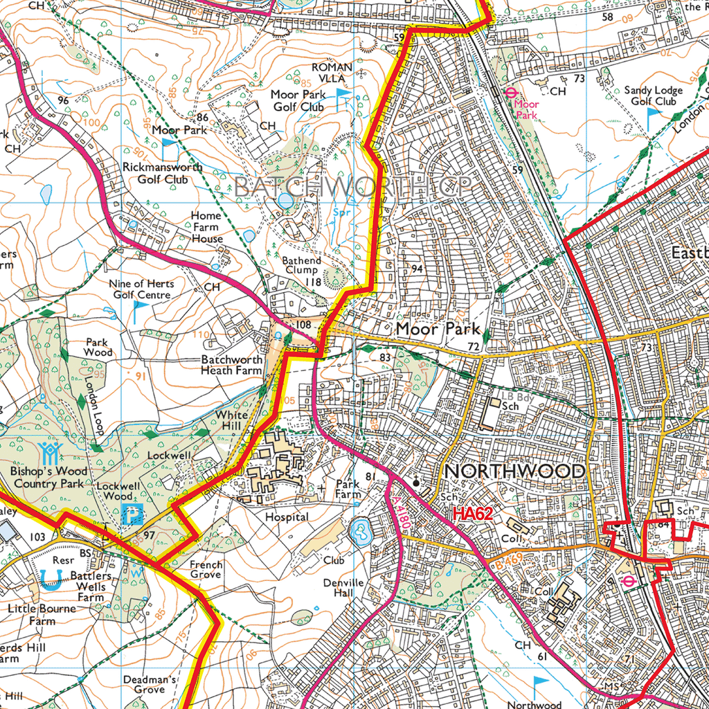 Harrow - HA - Postcode Sector Map (G78)