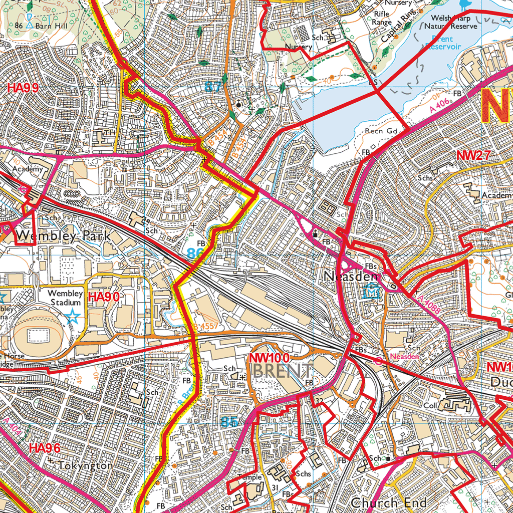 Harrow - HA - Postcode Sector Map (G78)