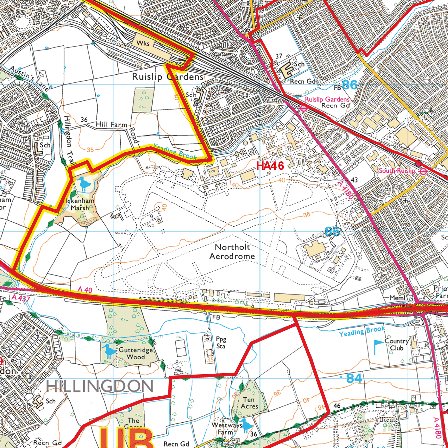 Harrow - HA - Postcode Sector Map (G78)