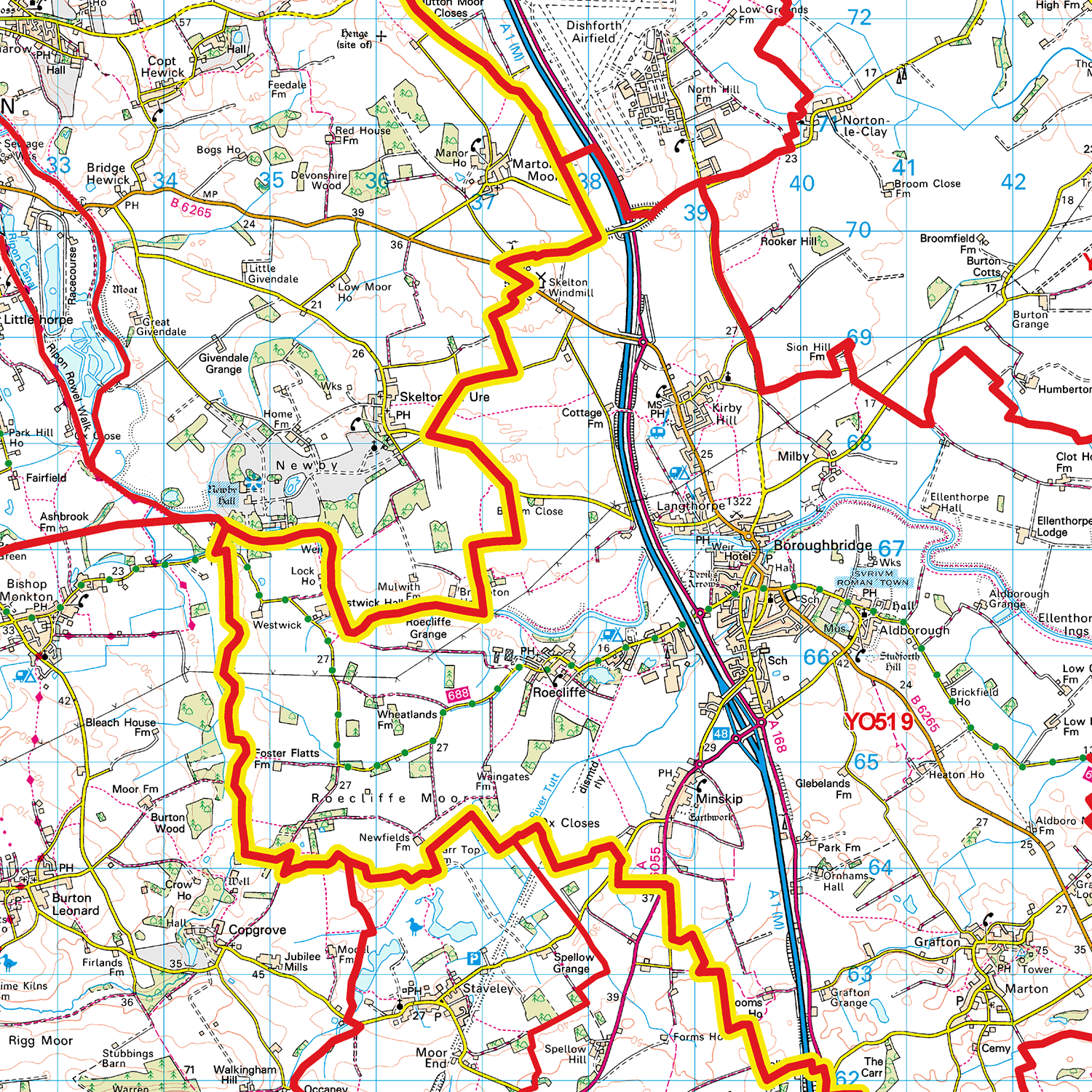 Harrogate - HG - Postcode Sector Map (G79)