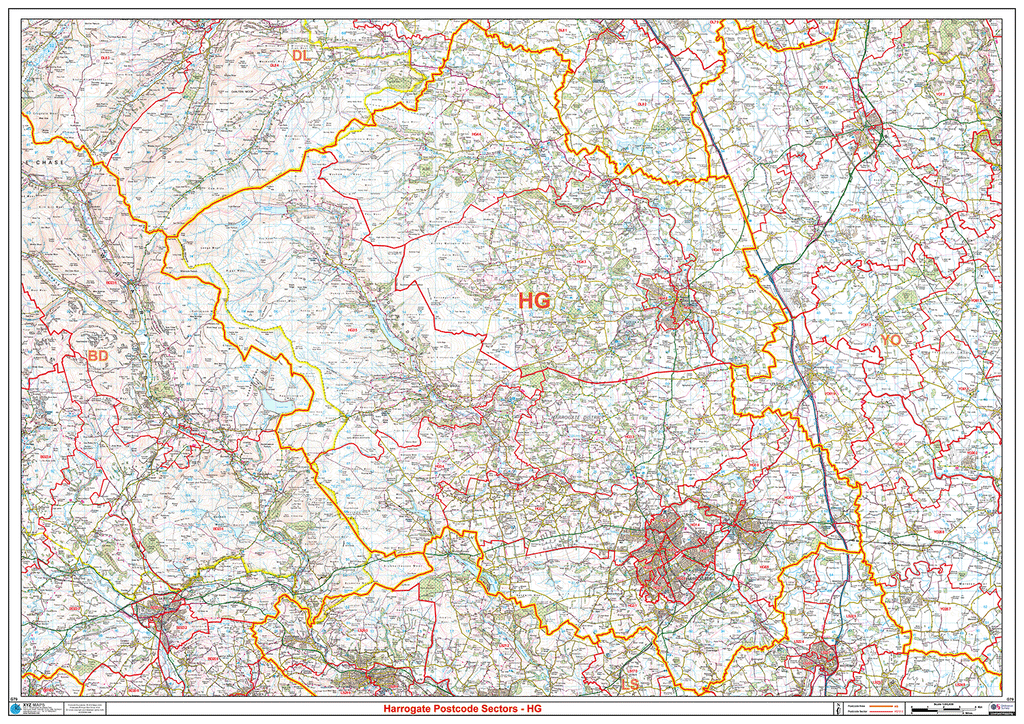 Harrogate - HG - Postcode Sector Map (G79)