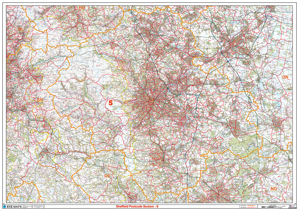 Sheffield - S - Postcode Sector Map (G7)