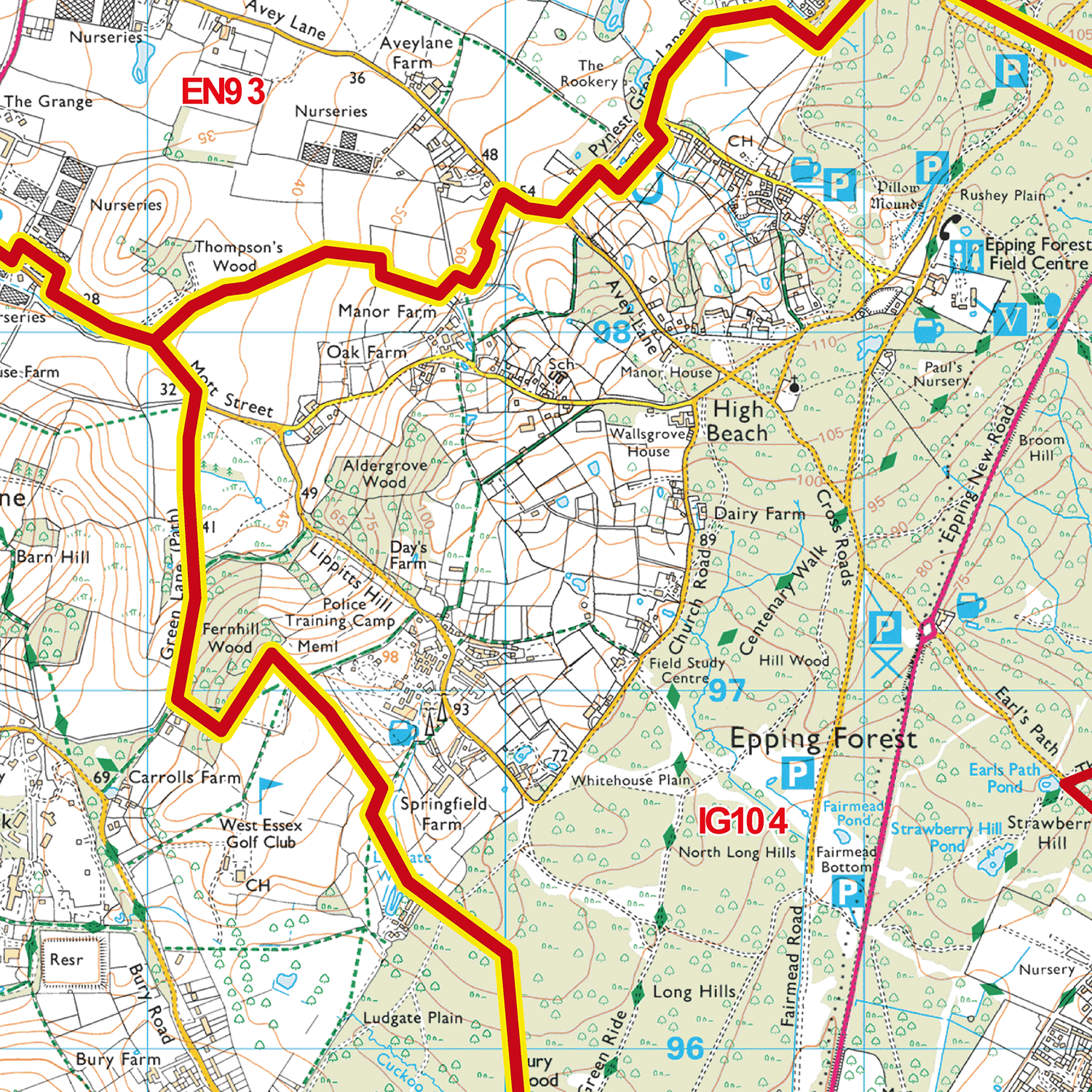 Ilford - IG - Postcode Sector Map (G82)