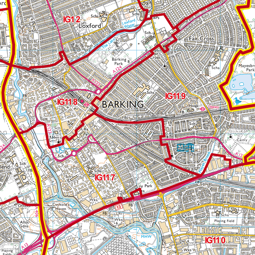 Ilford - IG - Postcode Sector Map (G82)