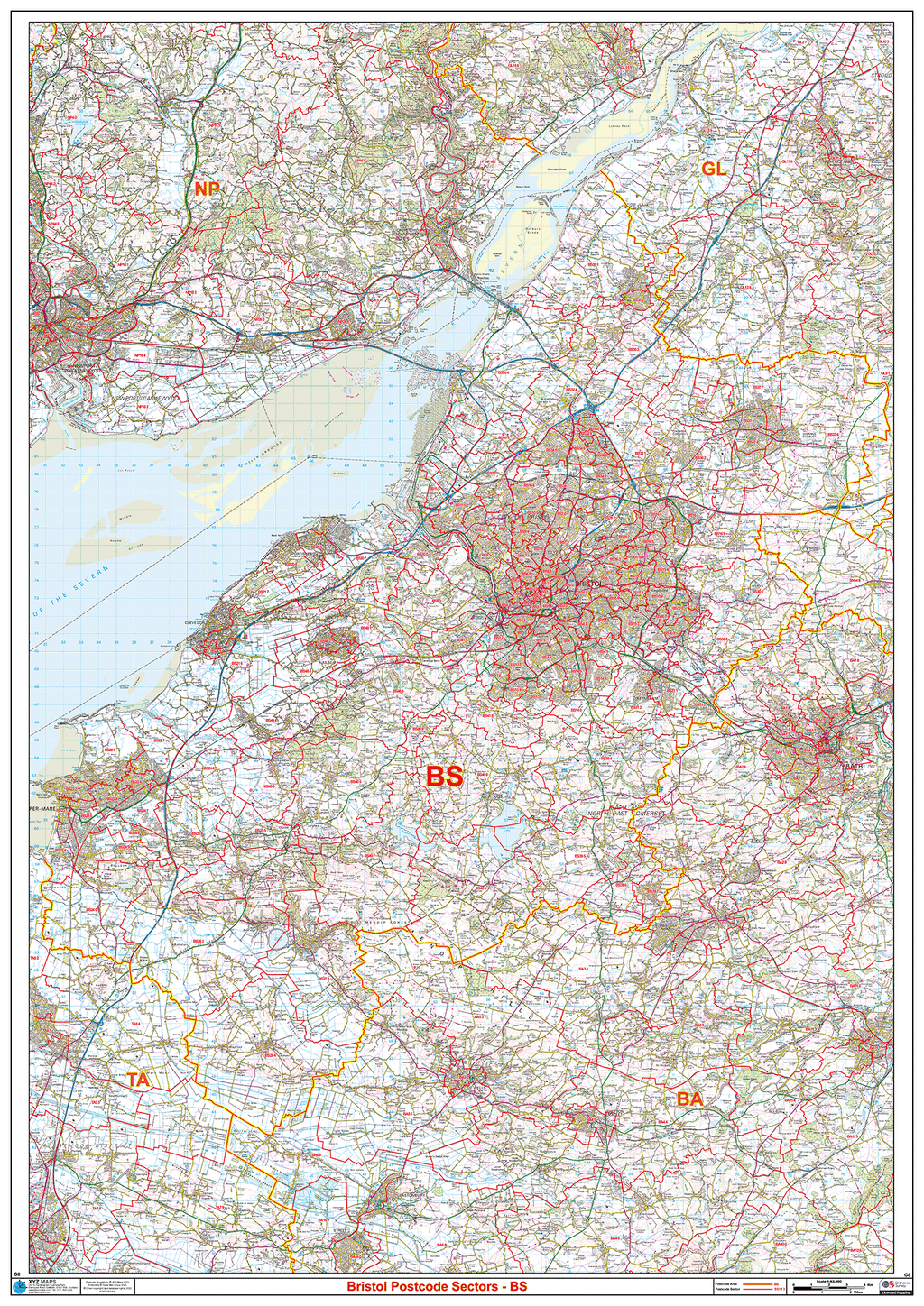 Bristol - BS - Postcode Sector Map (G8)