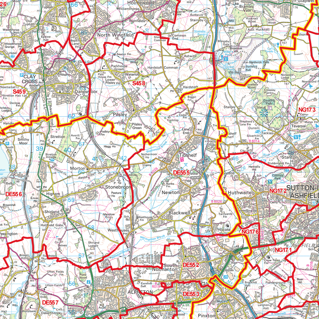 Derby - DE - Postcode Sector Map (G9)