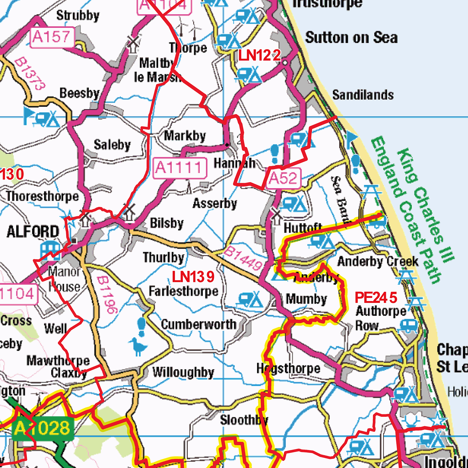 Lincoln - LN - Postcode Sector Map (G92)