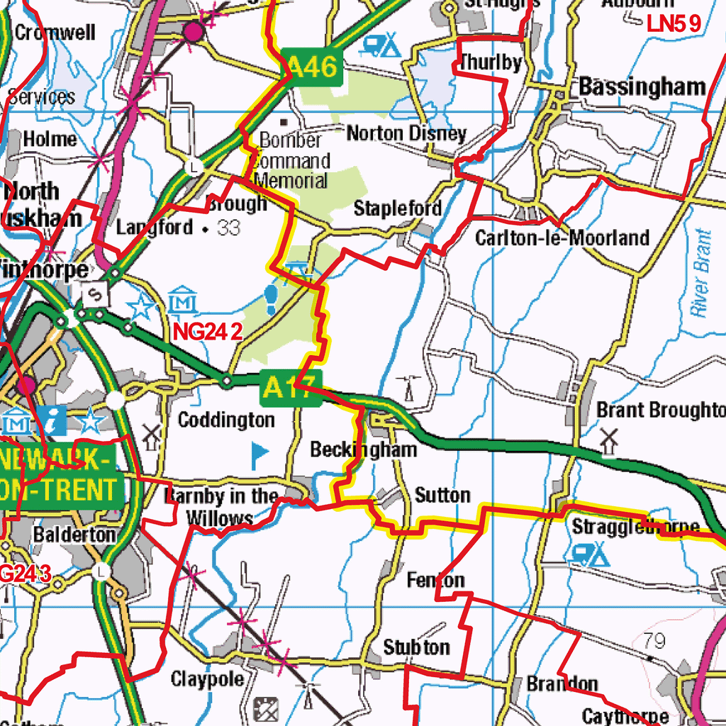 Lincoln - LN - Postcode Sector Map (G92)