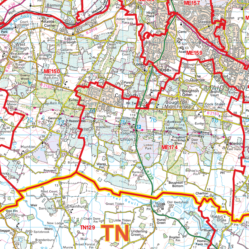 Me11 Postcode Map Medway - ME - Postcode Sector Map (G93) – XYZ Maps