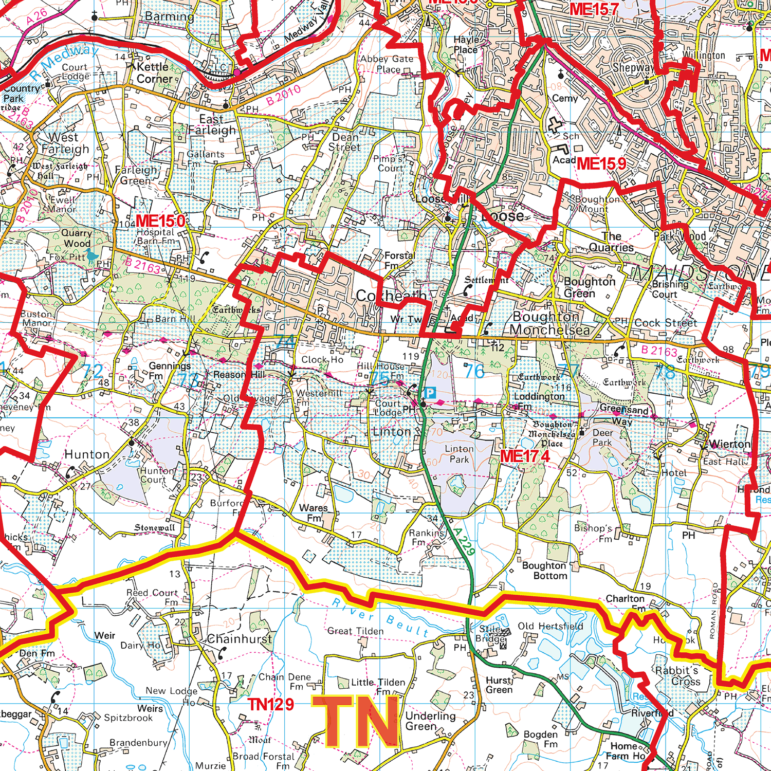 Medway - ME - Postcode Sector Map (G93)