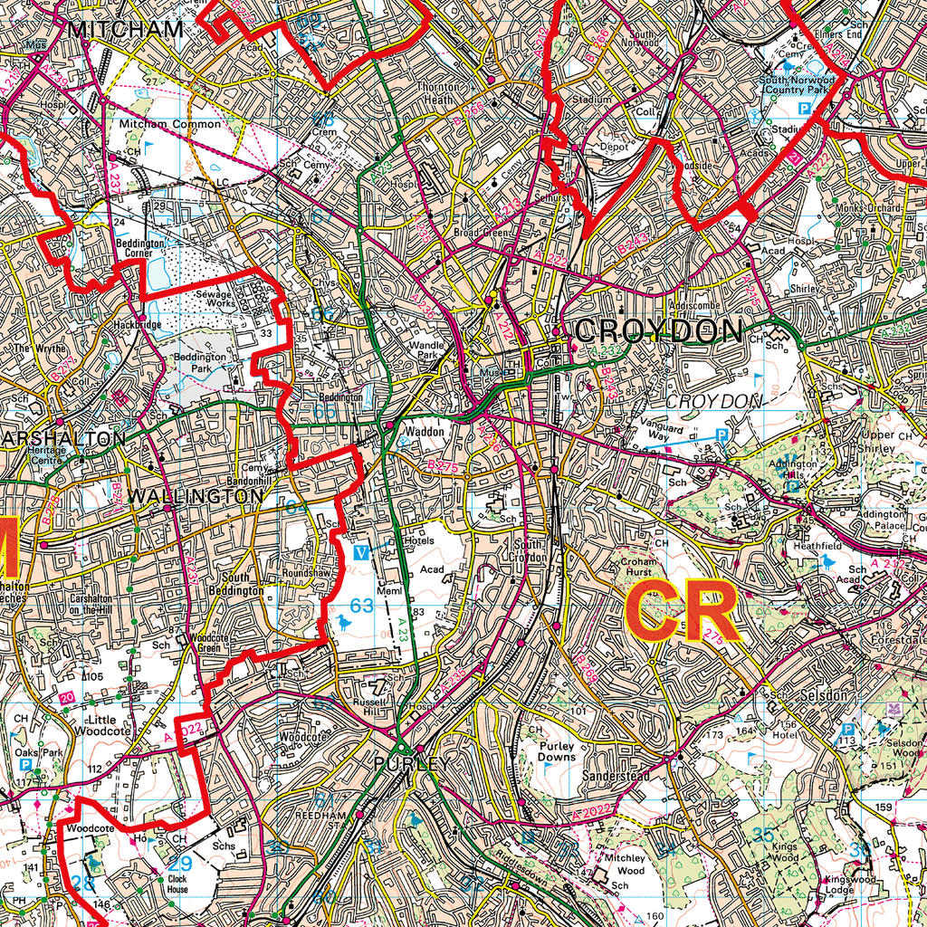 (GLPA) Greater London Postcode Areas Map
