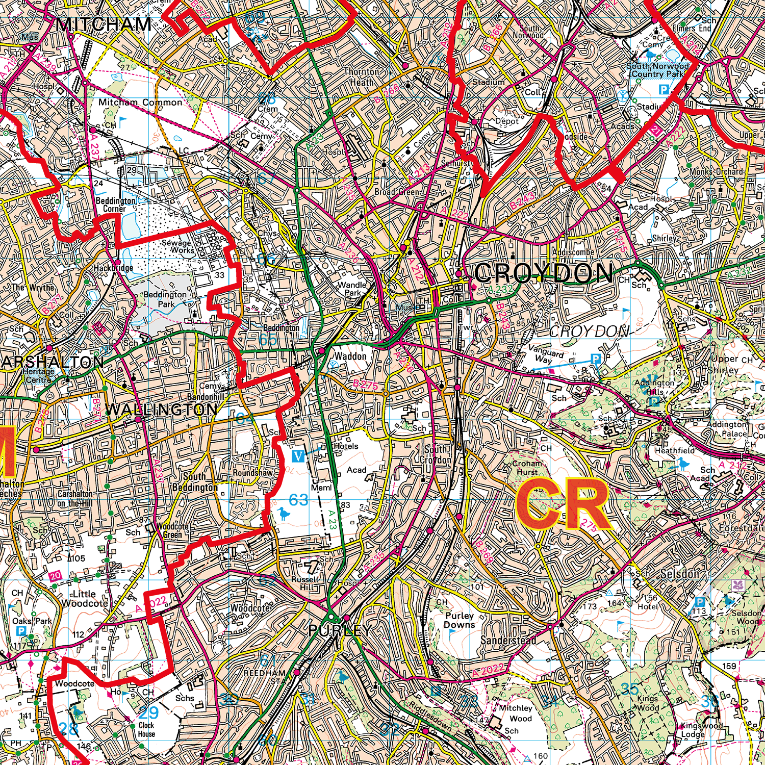 (GLPA) Greater London Postcode Areas Map