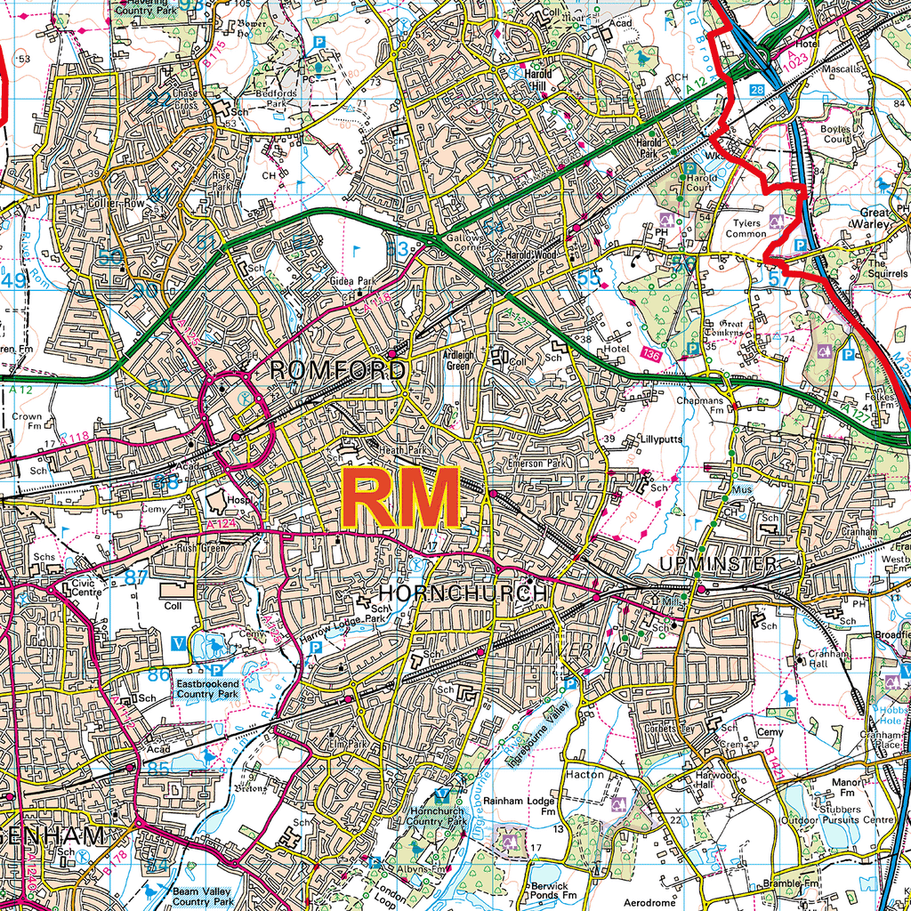 (GLPA) Greater London Postcode Areas Map