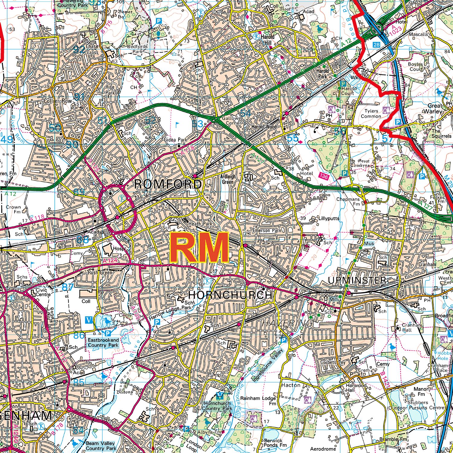 (GLPA) Greater London Postcode Areas Map