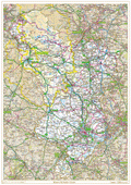 Historic Derbyshire County Map