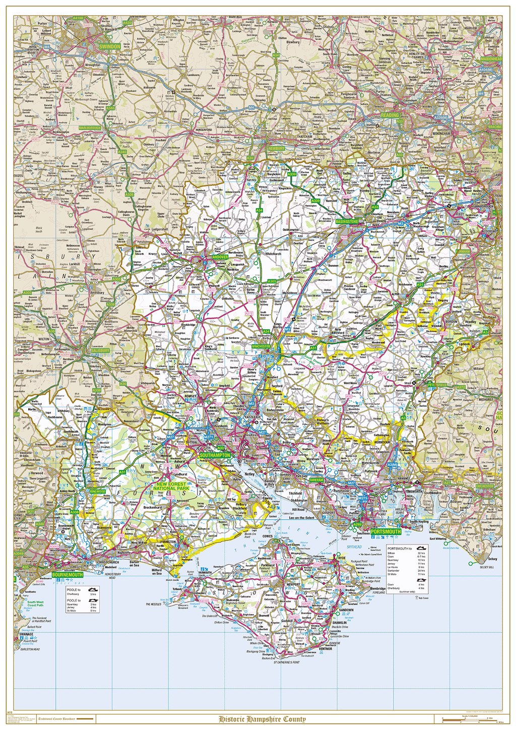 Historic Hampshire County Map