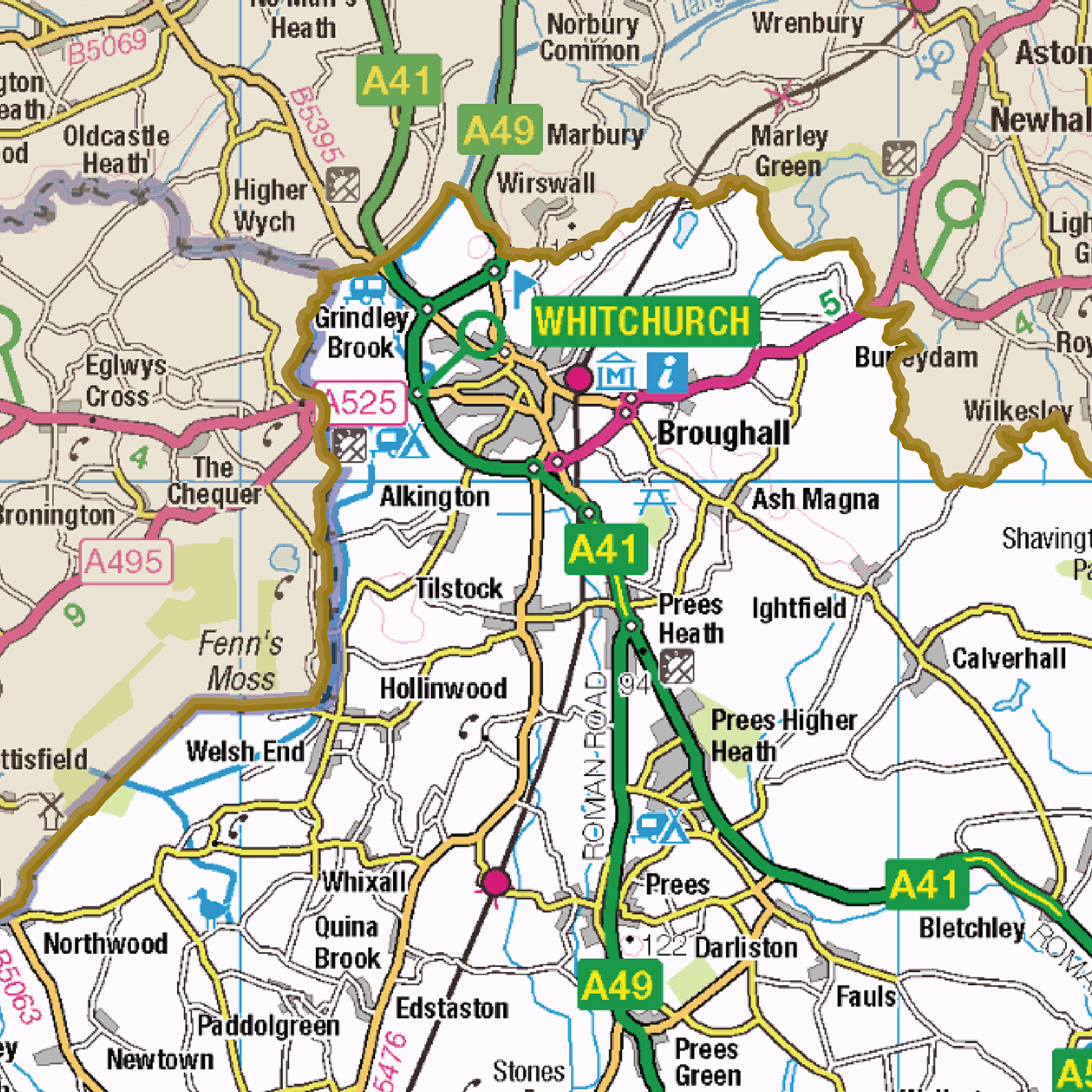 Historic Shropshire County Map
