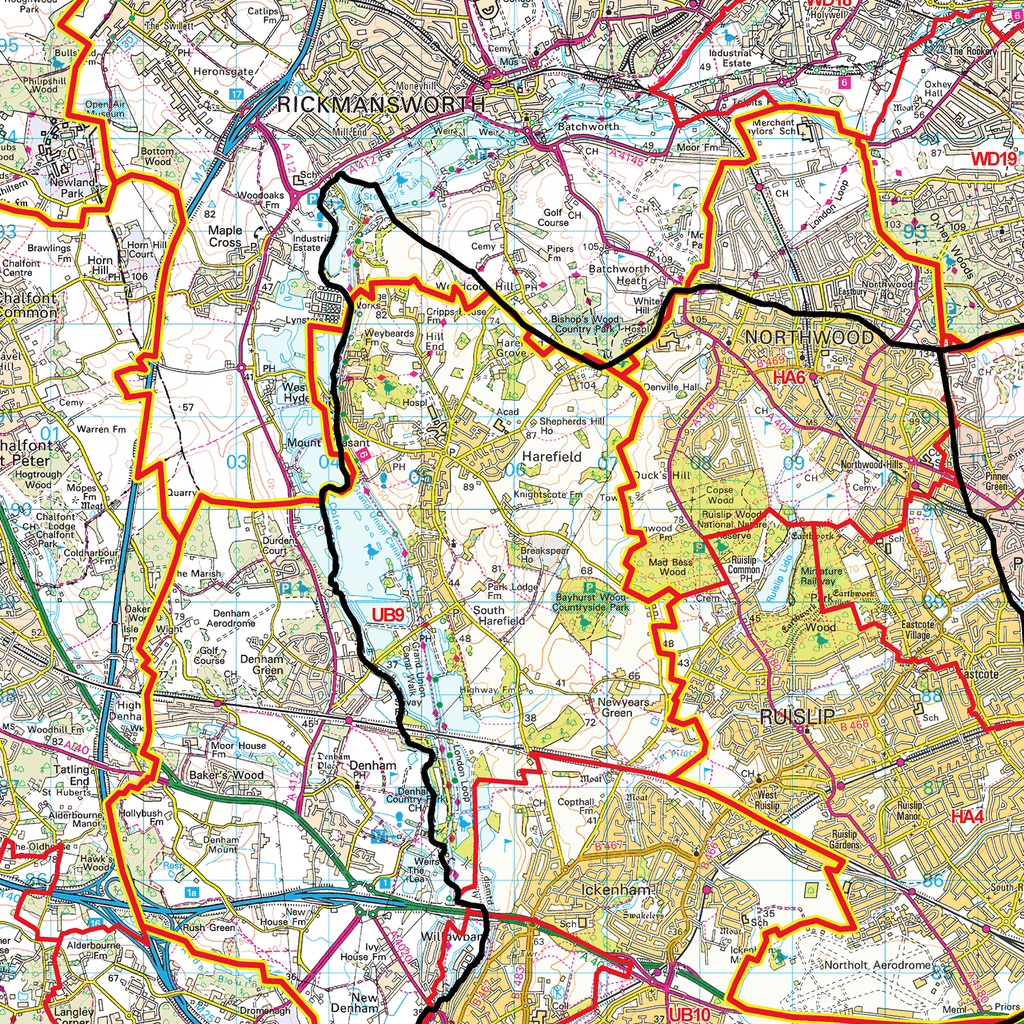 Greater London Authority Boroughs with Postcode Districts