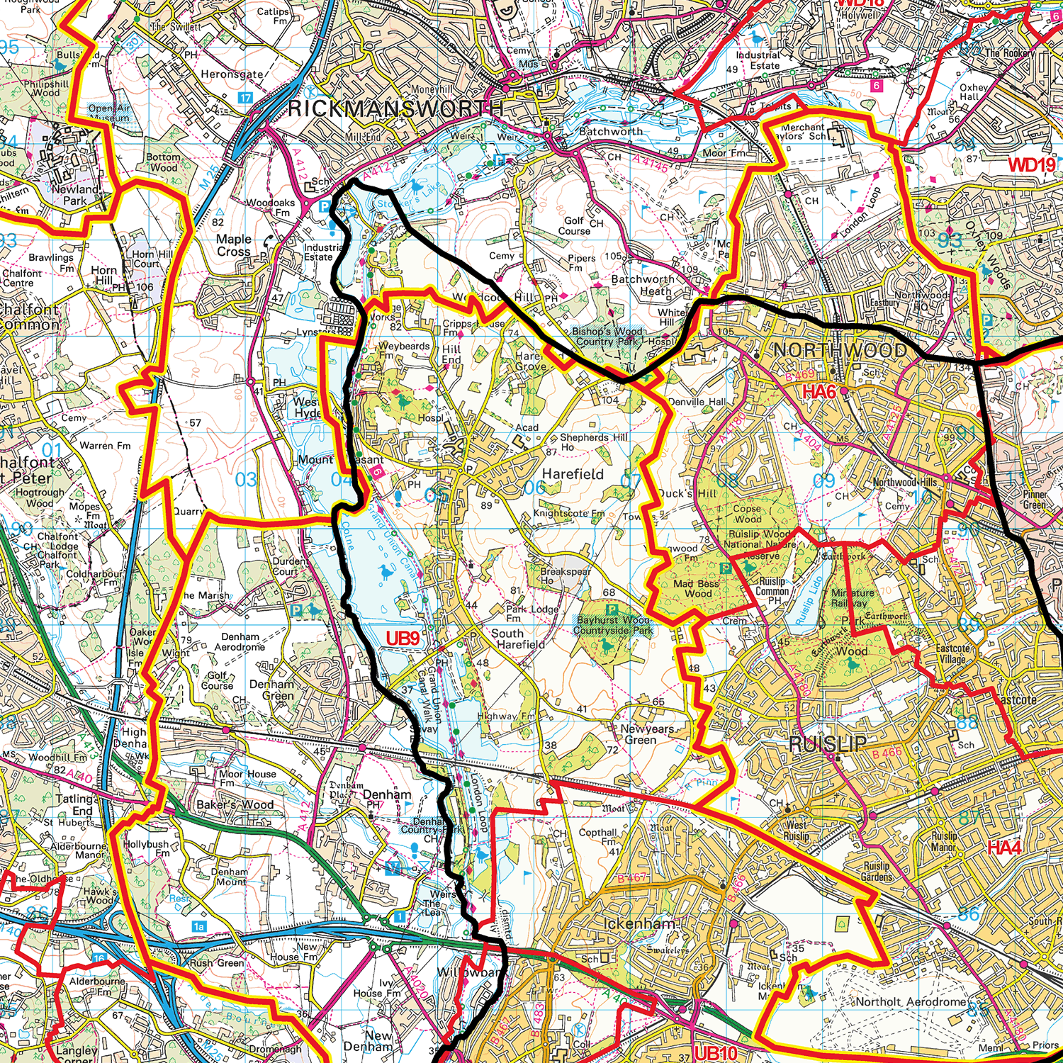 Greater London Authority Boroughs with Postcode Districts