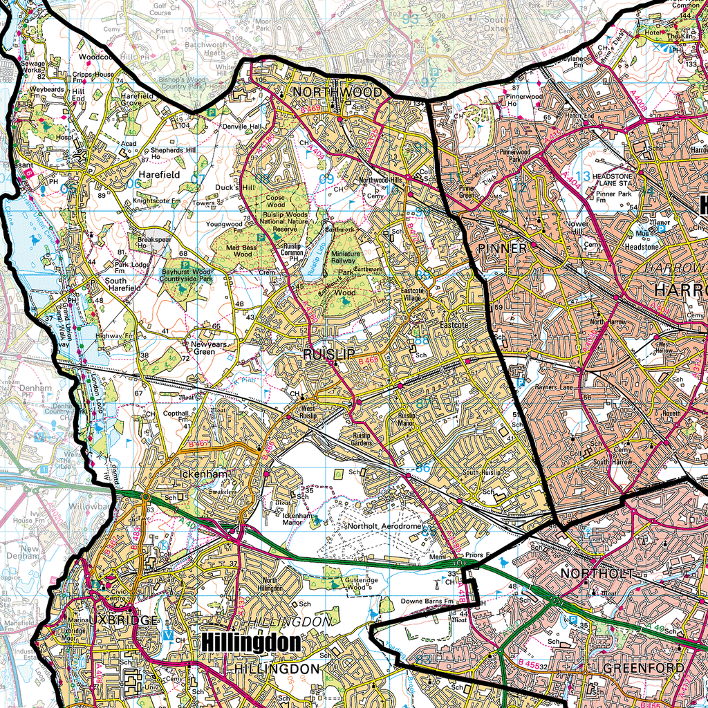 (GLA) Greater London Authority Boroughs Wall Map