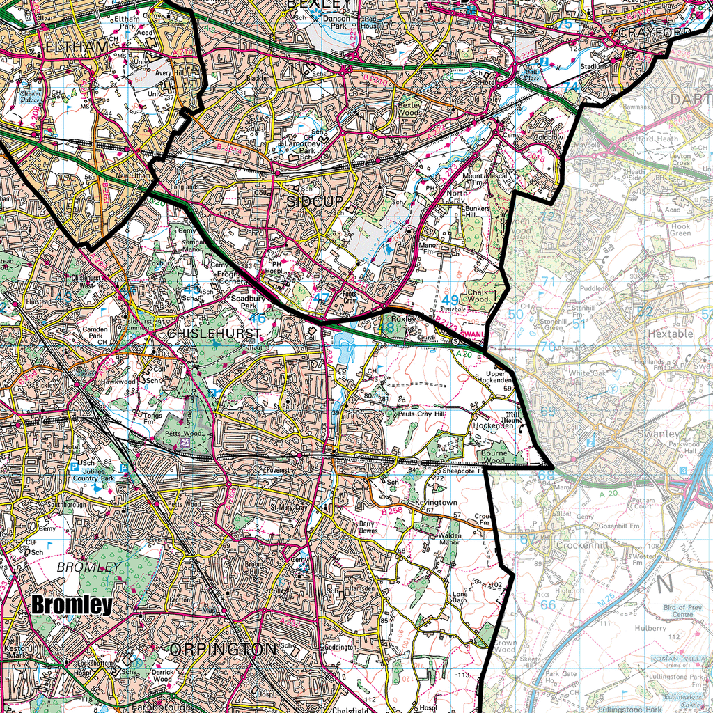 (GLA) Greater London Authority Boroughs Wall Map