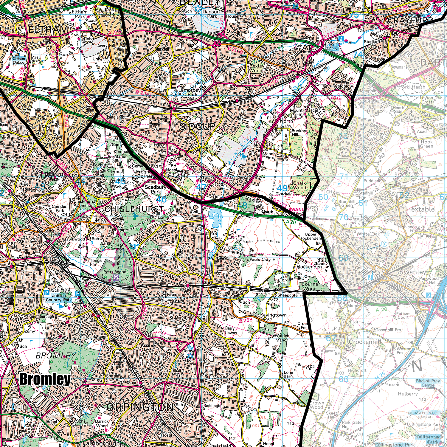(GLA) Greater London Authority Boroughs Wall Map