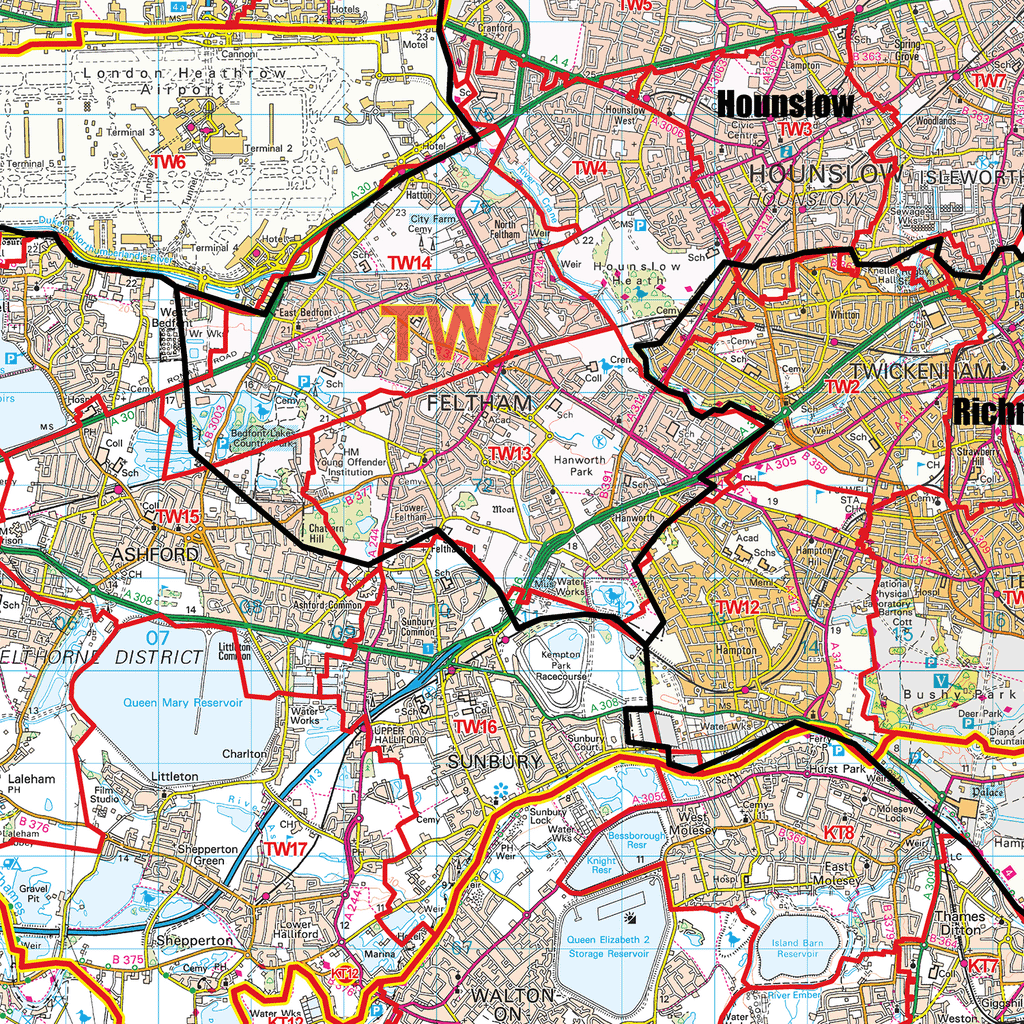 Greater London Authority Boroughs with Postcode Districts