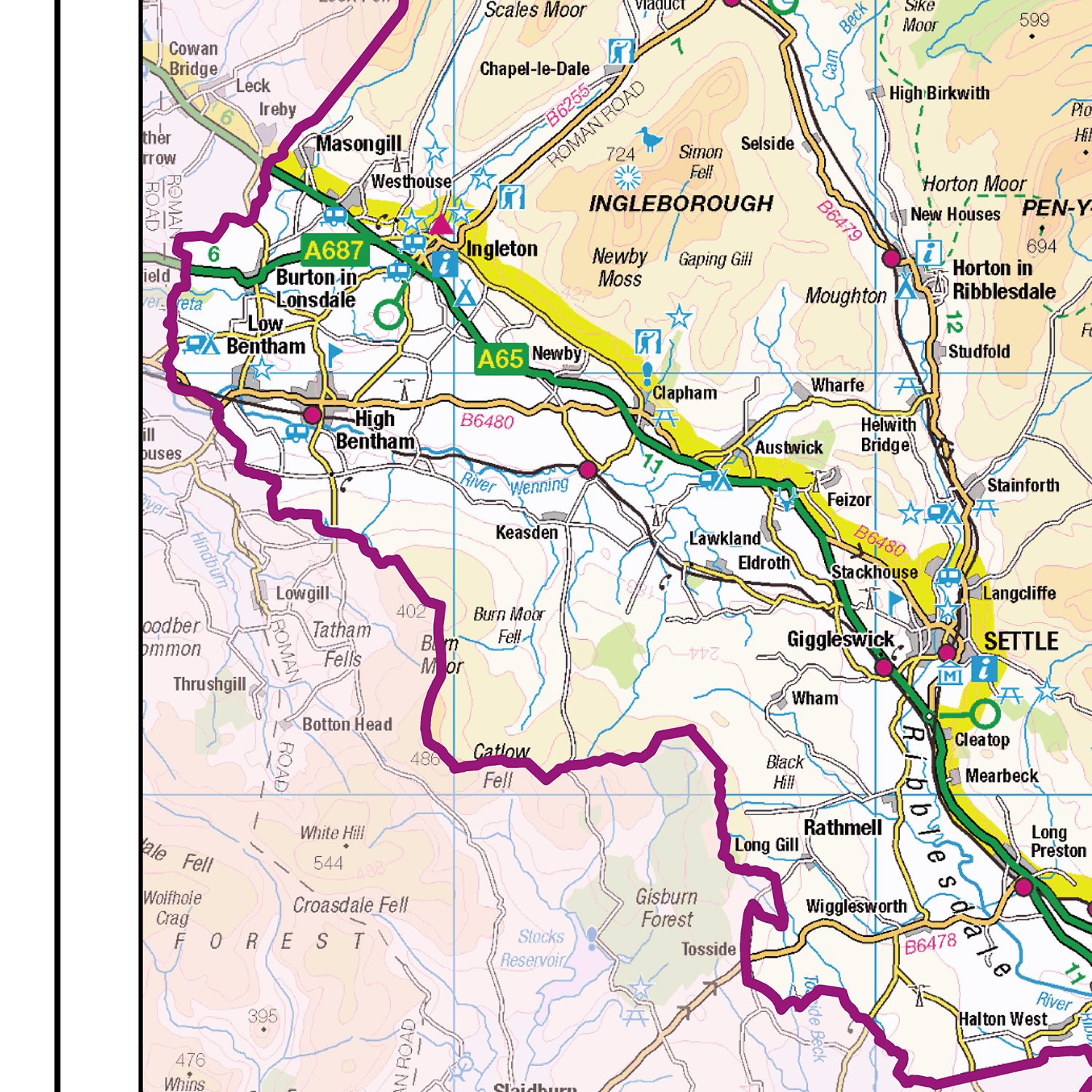 North Yorkshire County Map - (CY29)