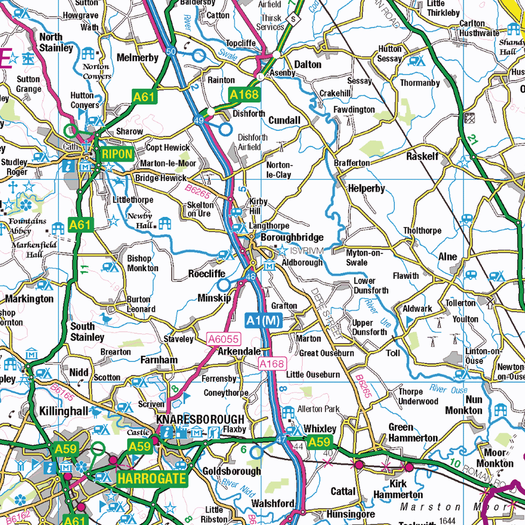 North Yorkshire County Map - (CY29)