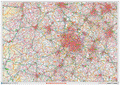 West Midlands Postcode Sector Wall Map - (S10)