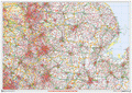 Lincolnshire & Derbyshire Postcode Sector Wall Map - (S11)
