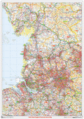 North West England Postcode Sector Wall Map - (S12)