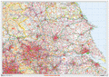 Yorkshire Postcode Sector Wall Map - (S13)