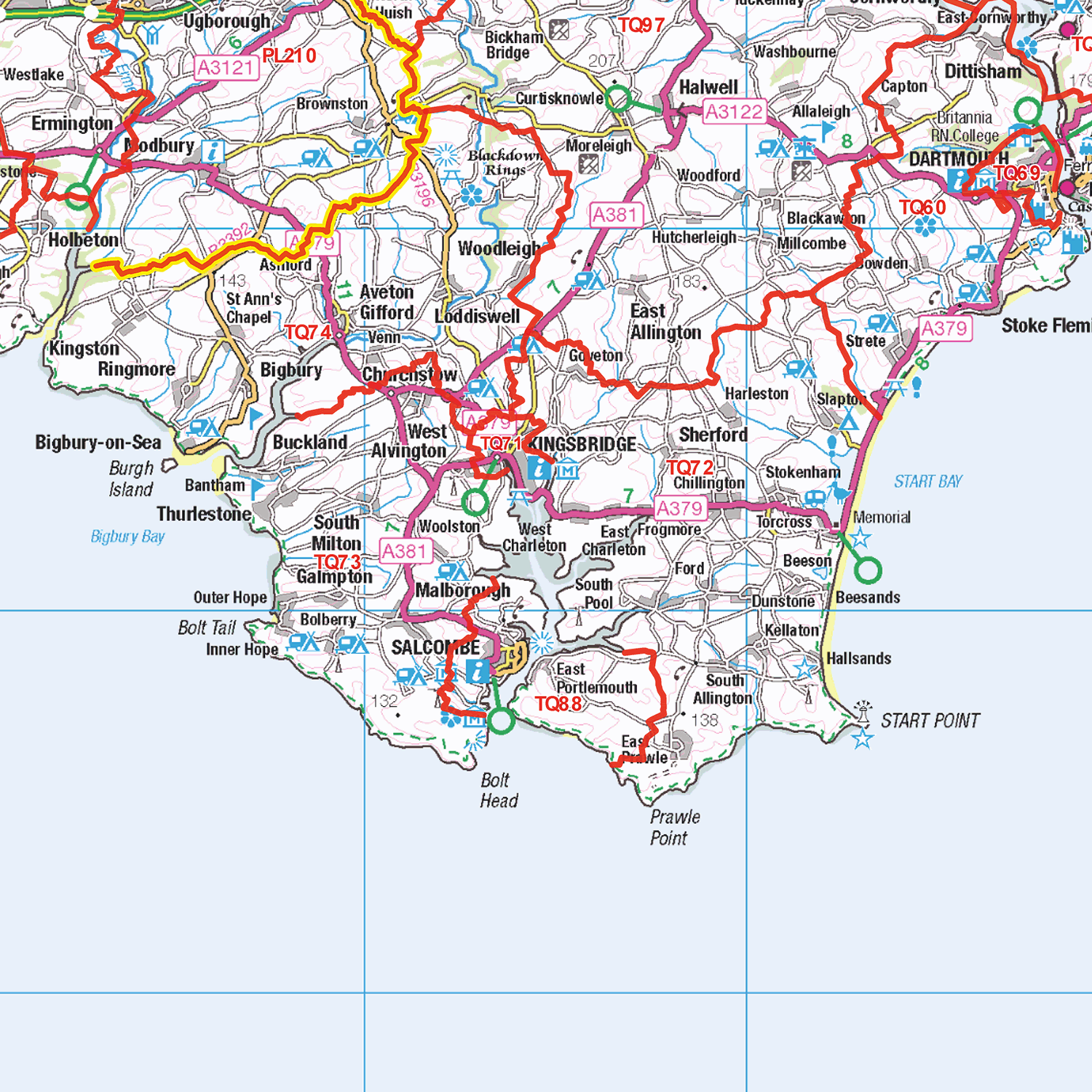 South West England Postcode Sector Wall Map - (S1)