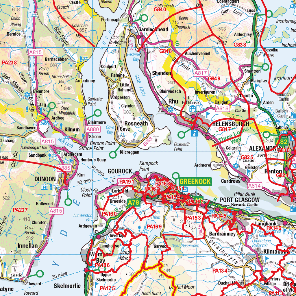Postcode Sector Map - (S17) - Scottish Central Belt West - Editable GeoPDF