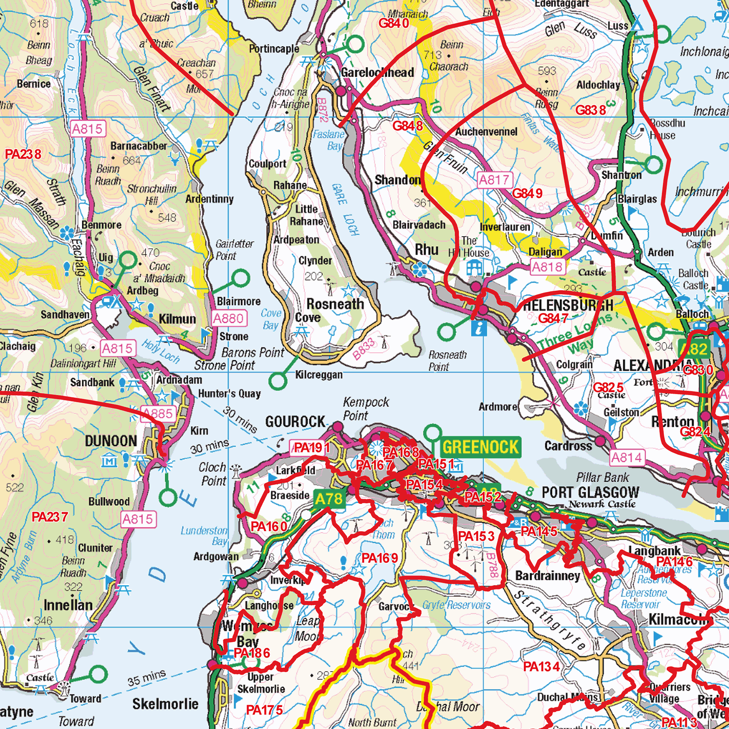 Postcode Sector Map - (S17) - Scottish Central Belt West - GIF Image