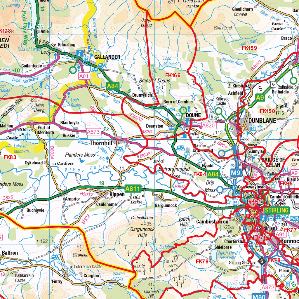 Postcode Sector Map - (S17) - Scottish Central Belt West - Editable GeoPDF
