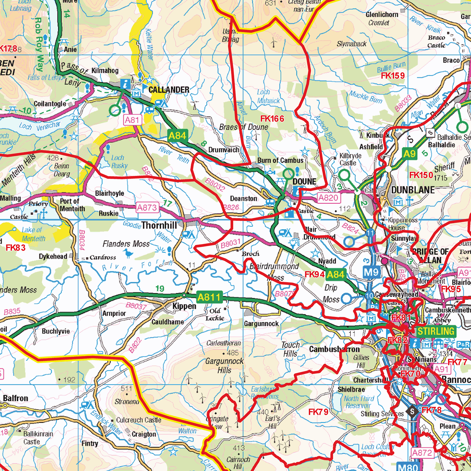 Postcode Sector Map - (S17) - Scottish Central Belt West - GIF Image