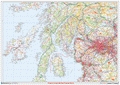 Scotland's Central Belt West Postcode Sector Wall Map - (S17)