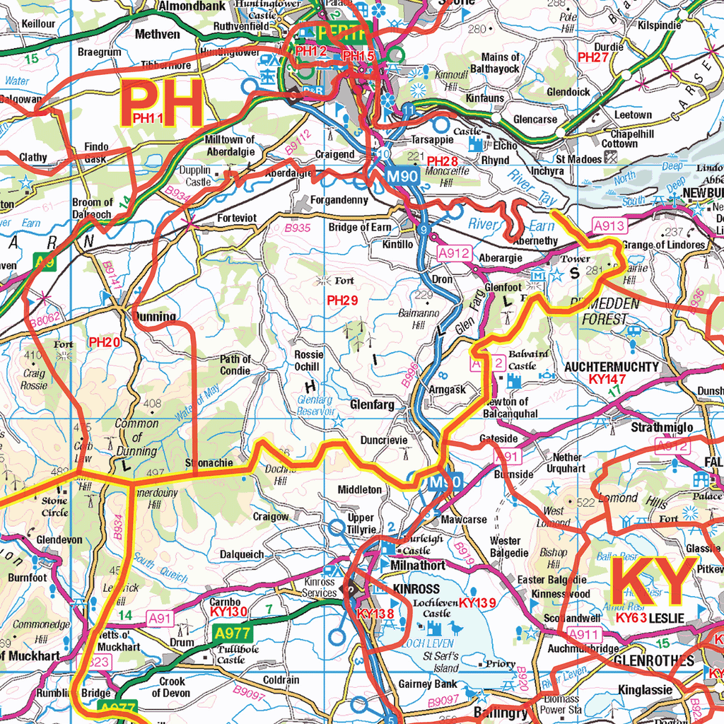 Postcode Sector Map - (S18) - Scottish Central Belt East - Editable GeoPDF