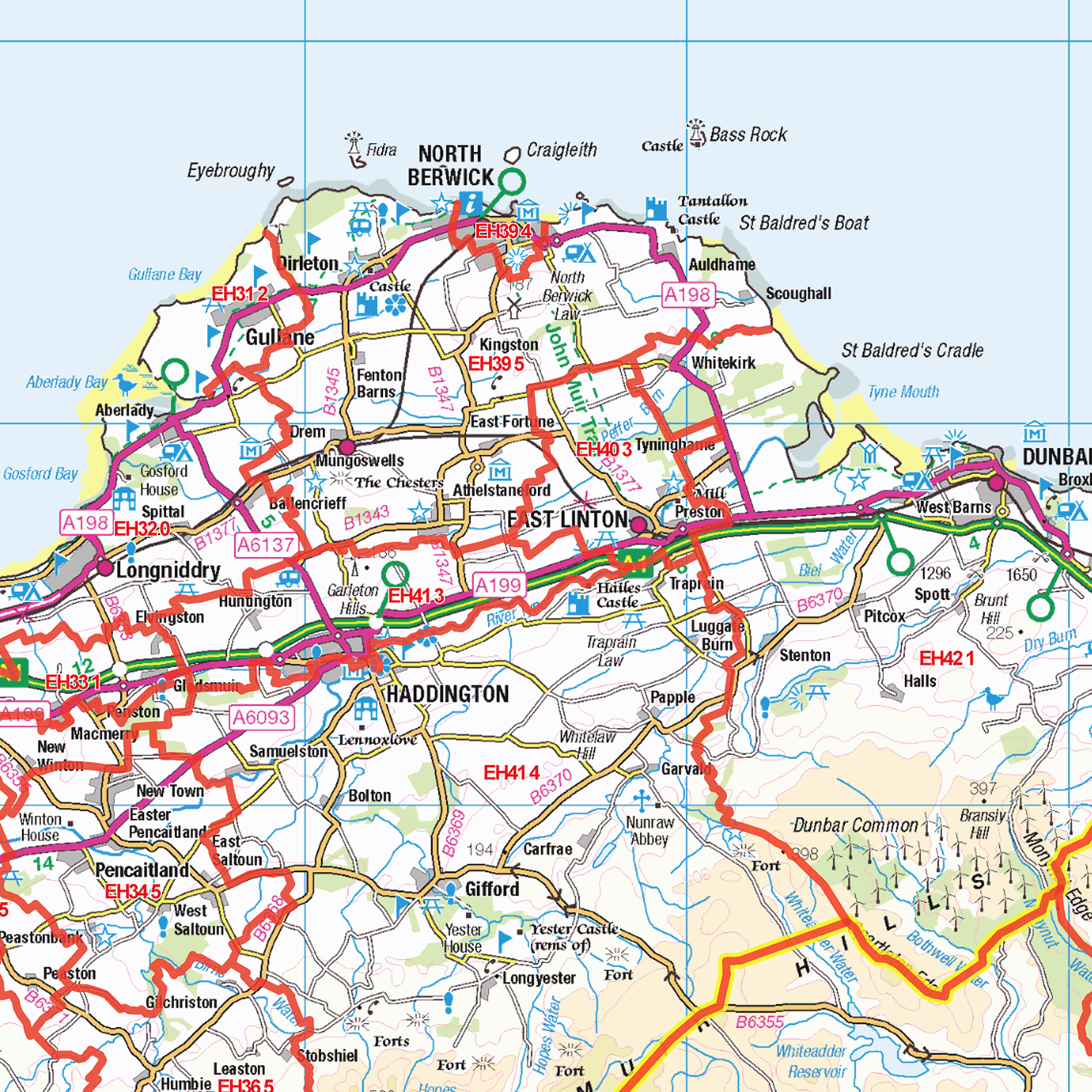 Postcode Sector Map - (S18) - Scottish Central Belt East - GIF Image