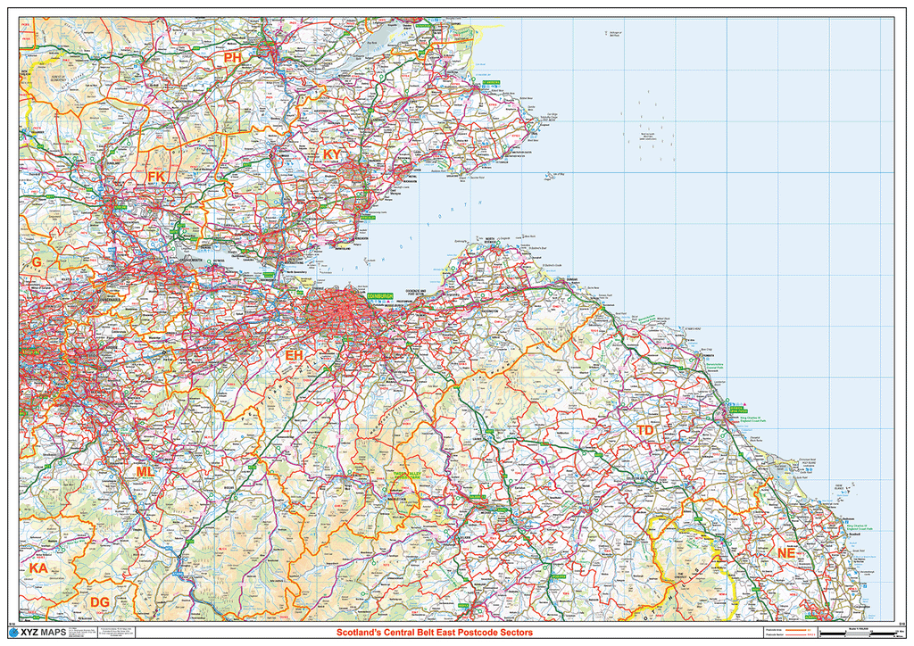 Postcode Sector Map - (S18) - Scottish Central Belt East - Editable GeoPDF
