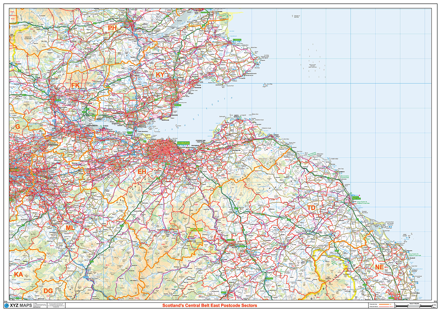 Postcode Sector Map - (S18) - Scottish Central Belt East - GIF Image