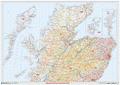 Highlands & Islands Postcode Sector Wall Map - (S19)