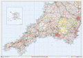 South West England Postcode Sector Wall Map - (S1)