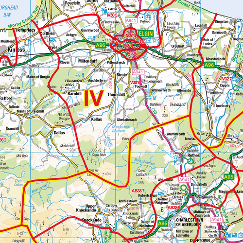 Angus & Aberdeenshire Postcode Sector Wall Map - (S20)