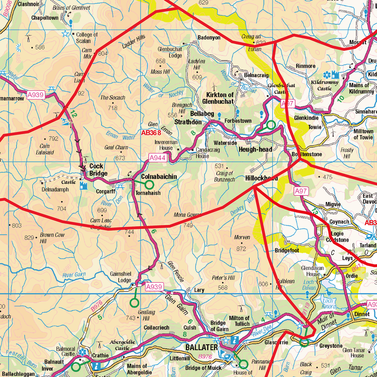 Angus & Aberdeenshire Postcode Sector Wall Map - (S20)