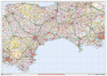 Devon, Dorset & Somerset Postcode Sector Map Wall Map - (S2)