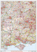Central Southern England Postcode Sector Wall Map - (S3)